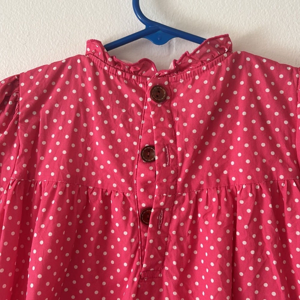 Merce and Me pink and white polka dot 100% cotton dress - Picture 5 of 5